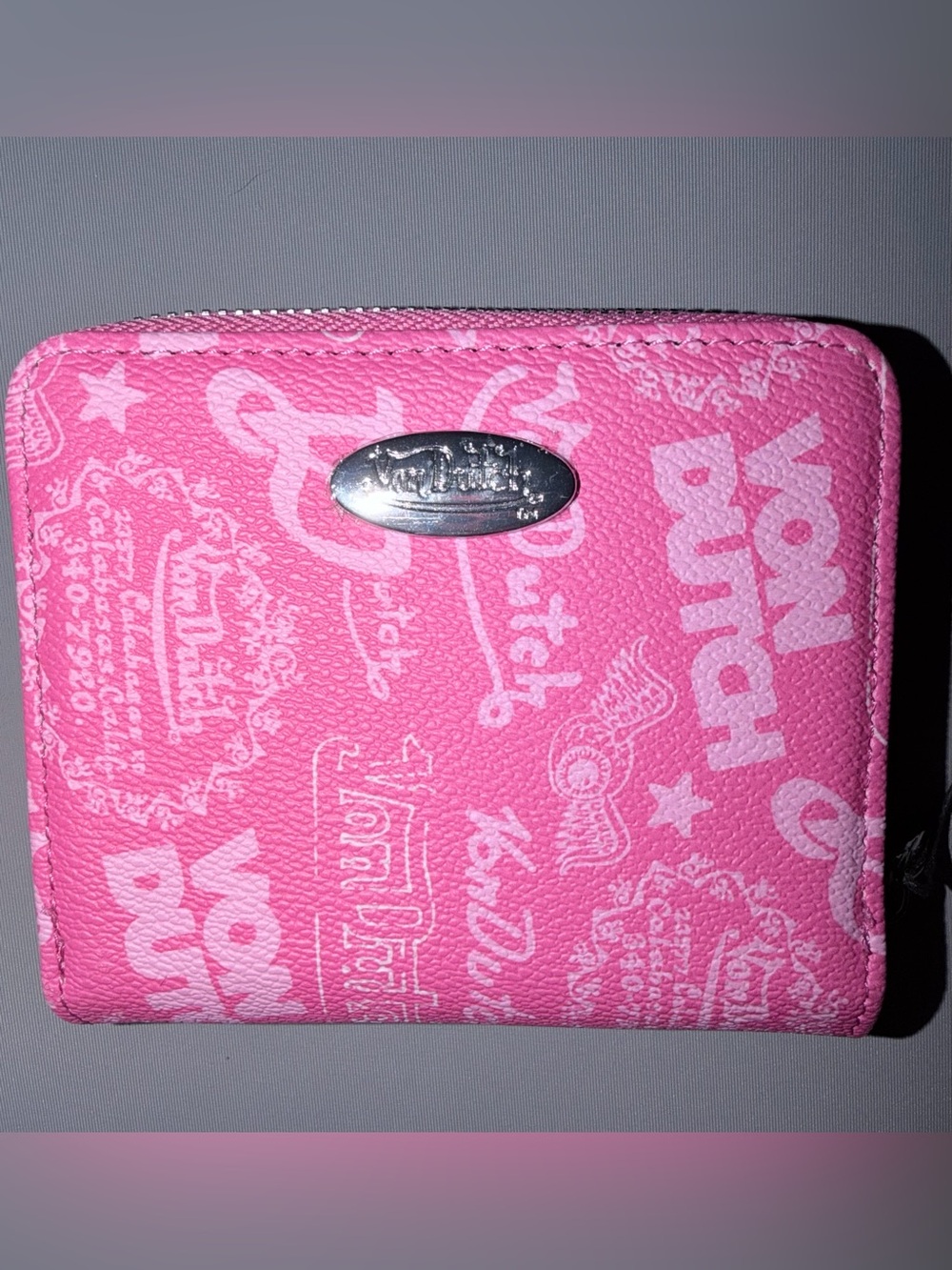 Von Dutch NWT Pink Graphic Compact Wallet -